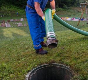 Sewage cleanup service safely removing contaminated water and sanitizing affected area