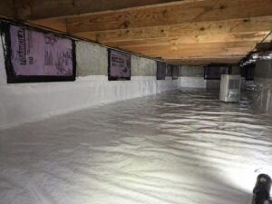 Completed crawl space encapsulation in Layton UT home
