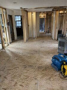 Dried and remediated structure after fire and water damage in Layton UT