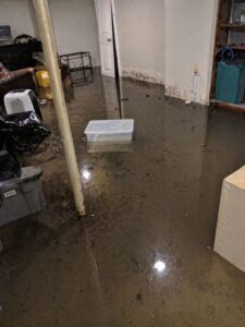 Sewage backup flooded finished basement in Layton UT home